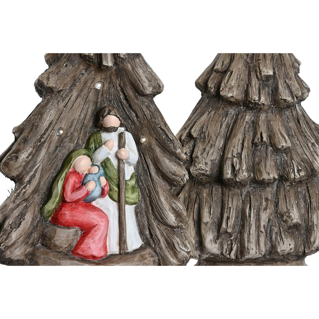 Christmas Nativity Scene Home ESPRIT Green Gray Magnesium 23 x 13.5 x 45 cm (2 Units)