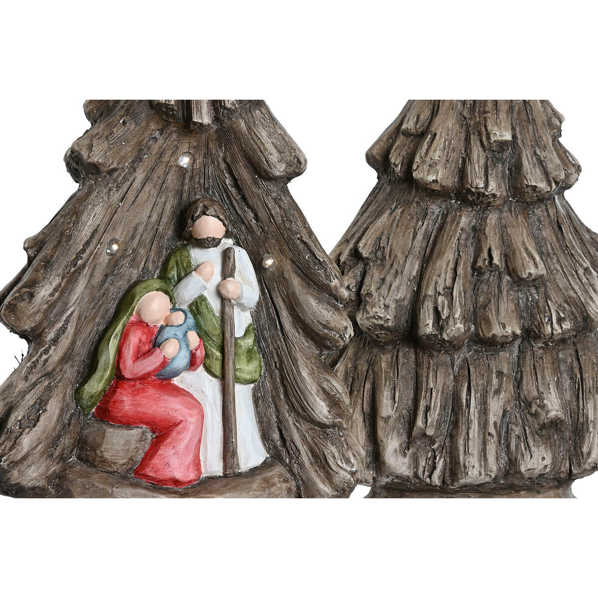 Christmas Nativity Scene Home ESPRIT Green Gray Magnesium 23 x 13.5 x 45 cm (2 Units)