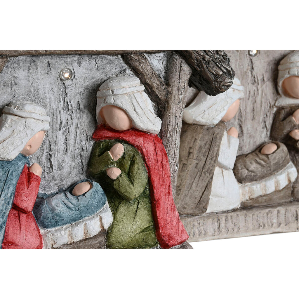 Christmas Nativity Scene Home ESPRIT Green Gray Magnesium 27.5 x 10.5 x 34.5 cm (2 Units)