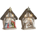 Christmas Nativity Scene Home ESPRIT Green Gray Magnesium 27.5 x 10.5 x 34.5 cm (2 Units)