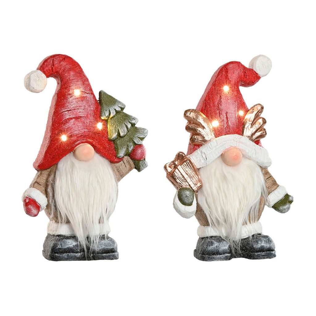 Christmas Ornament Home ESPRIT White Red Gnome 25 x 11.5 x 38 cm (2 Units)