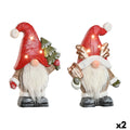 Christmas Ornament Home ESPRIT White Red Gnome 25 x 11.5 x 38 cm (2 Units)