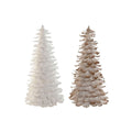 Christmas Tree Home ESPRIT White Gold Cardboard Feather 22 x 22 x 46 cm (2 Units)