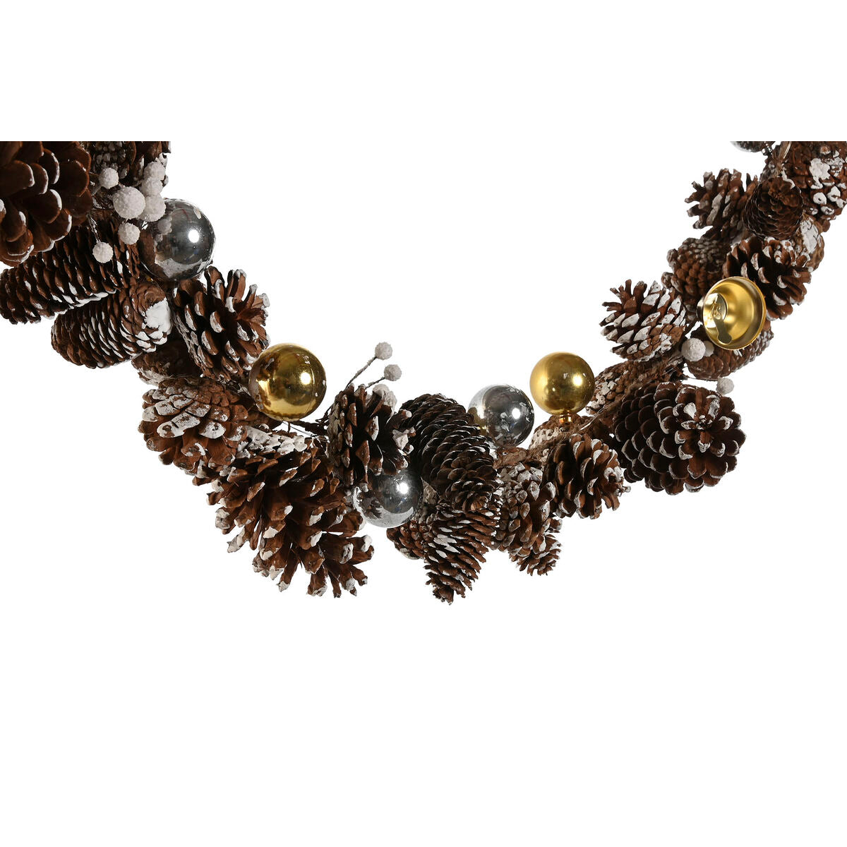 Christmas wreath Home ESPRIT Gold Silver Natural 8 x 8 x 120 cm (2 Units)