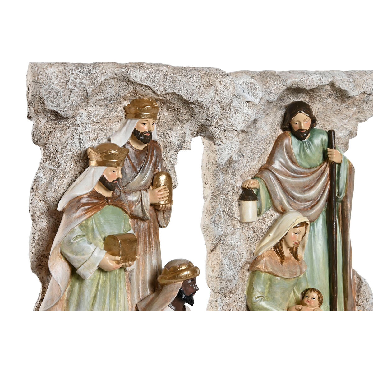 Christmas Nativity Scene Home ESPRIT Multicolor Resin 19.5 x 11 x 31.5 cm (2 Units)