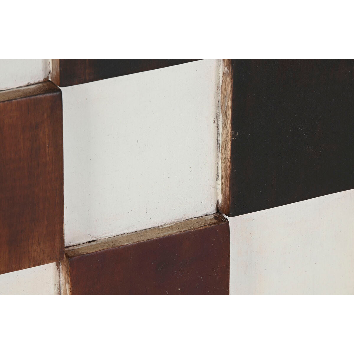 Decoración de pared ESPRIT Home, blanco, negro, natural, moderno, 90 x 4 x 90 cm