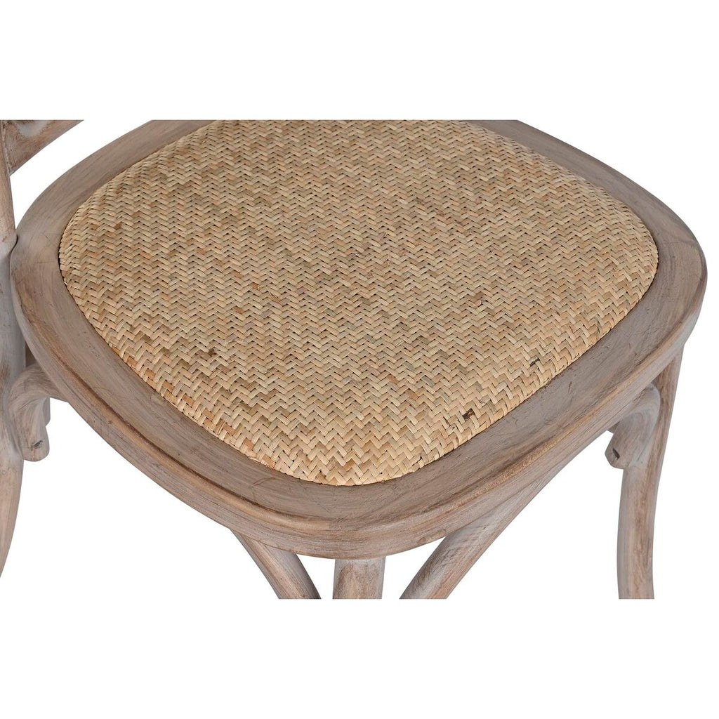 Silla de comedor ESPRIT, marrón claro, ratán abeto, 45 x 48 x 92 cm