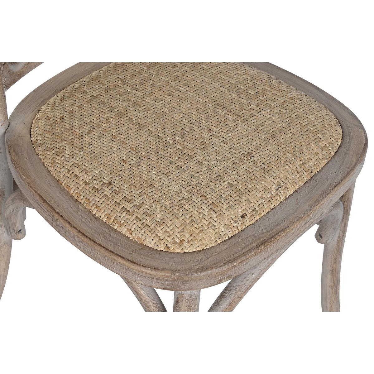 Silla de comedor ESPRIT, marrón claro, ratán abeto, 45 x 48 x 92 cm