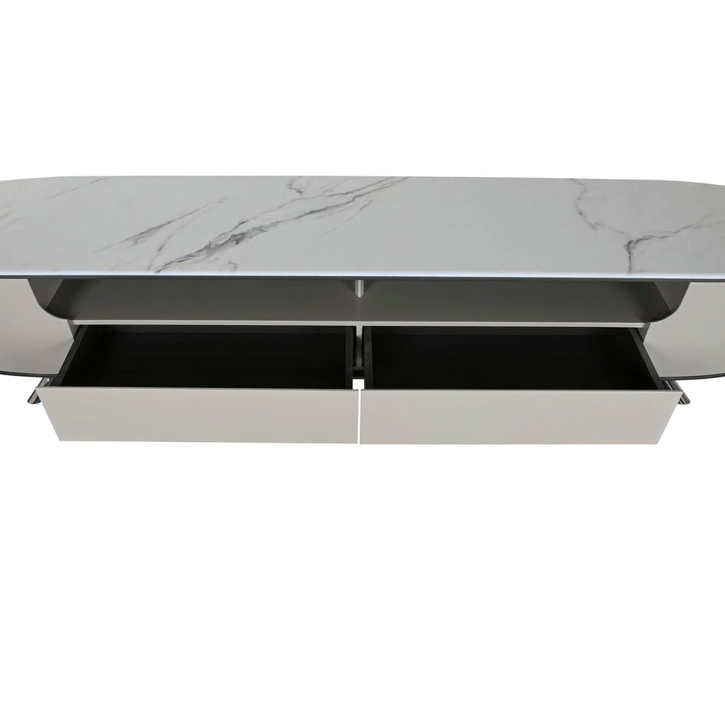 Móvel de TV Home ESPRIT Branco Bege 220 x 42 x 41,5 cm