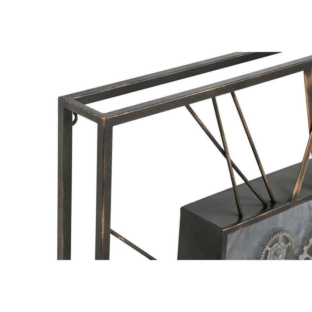 Relógio de Parede Home ESPRIT Preto Dourado Metal Cristal 80 x 8 x 80 cm