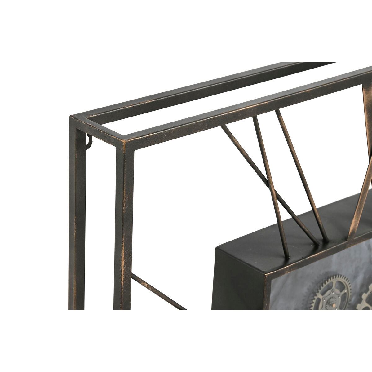 Relógio de Parede Home ESPRIT Preto Dourado Metal Cristal 80 x 8 x 80 cm