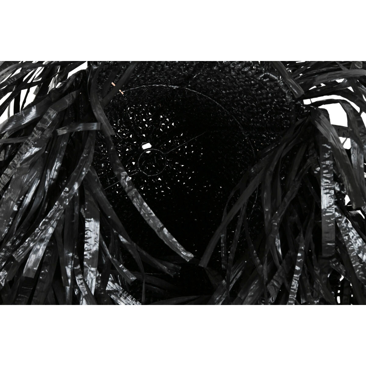 Abajur Home ESPRIT Preto Ráfia 60 x 60 x 80 cm