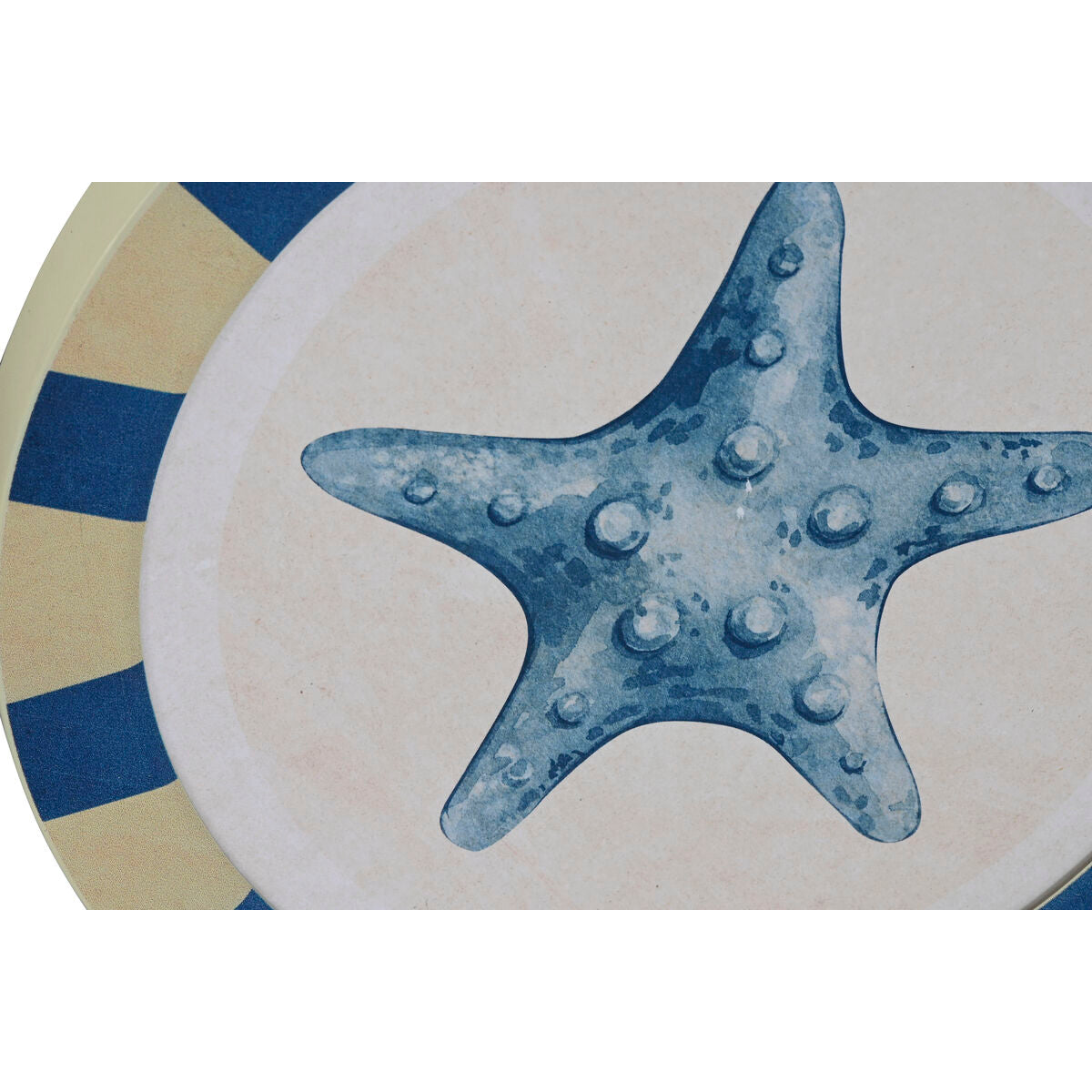 ESPRIT Home Wall Decor, Blue White Mediterranean, 30 x 3 x 30 cm (4 Units)