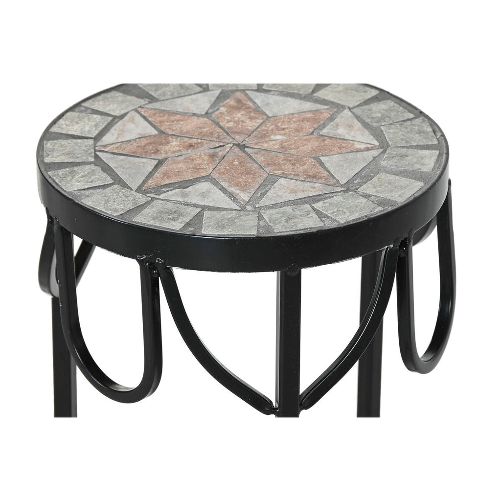 Jogo de 3 mesas Home ESPRIT Preto 30 x 30 x 69 cm (3 Peças)