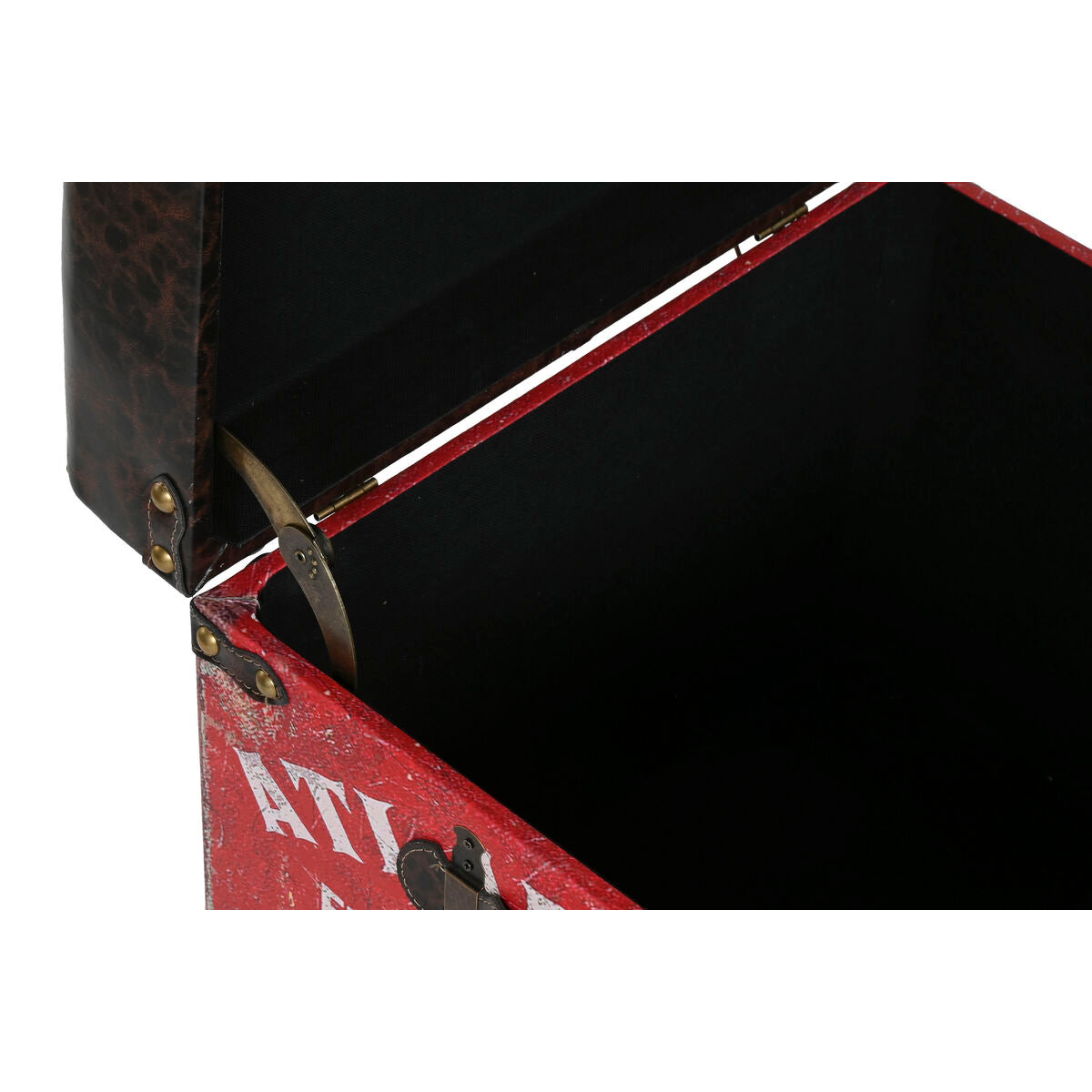 Jogo de Caixas Decorativas Home ESPRIT Castanho Multicolor Poliuretano Madeira Vintage