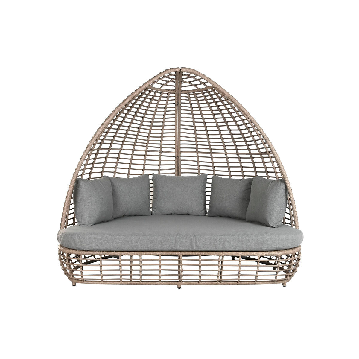 Sofá de Jardim Home ESPRIT Cinzento escuro 198 x 168 x 168 cm