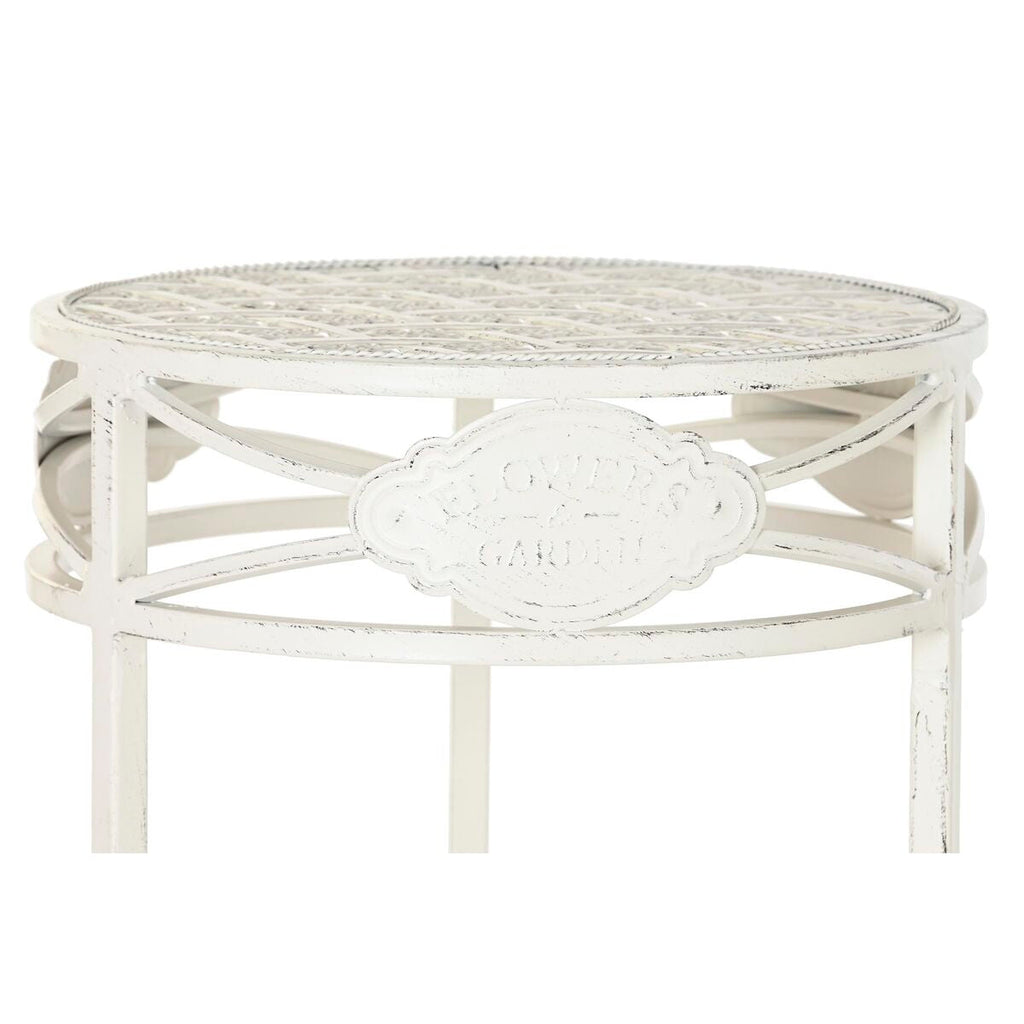 Juego de 3 mesas Home ESPRIT blancas 30,5 x 30,5 x 70 cm (3 piezas)