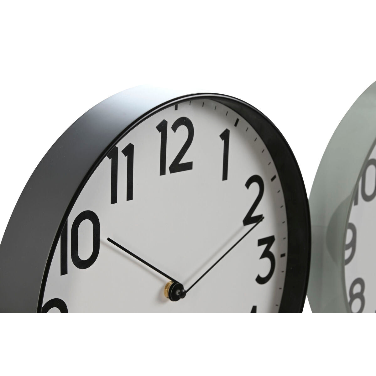 ESPRIT Home Wall Clock, Black Gray PVC, 30 x 4 x 30 cm (2 Units)