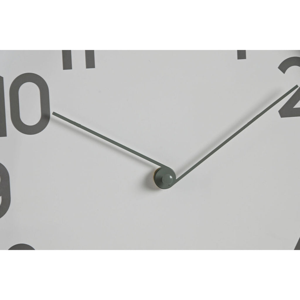 Relógio de Parede Home ESPRIT Preto Cinzento PVC 30 x 4 x 30 cm (2 Unidades)