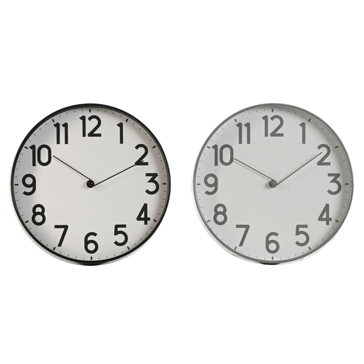 ESPRIT Home Wall Clock, Black Gray PVC, 30 x 4 x 30 cm (2 Units)