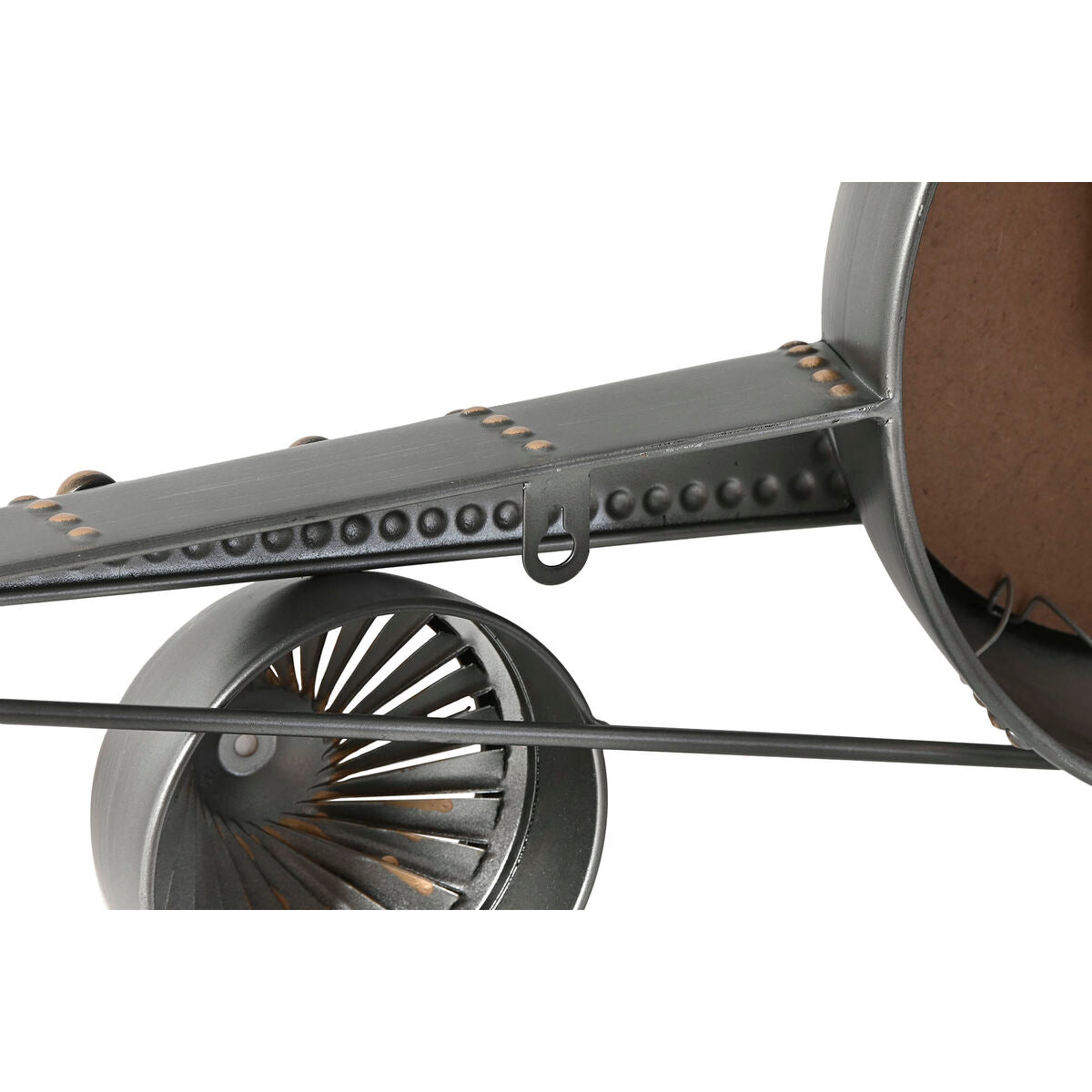 ESPRIT Home Wall Clock, Gold Silver Metal Airplane Vintage Design, 114 x 11 x 40 cm