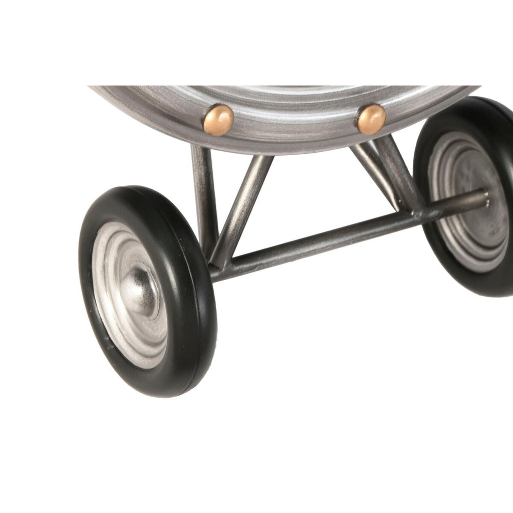 Relógio de Parede Home ESPRIT Dourado Prateado Metal Avião Vintage 87 x 17 x 52,5 cm