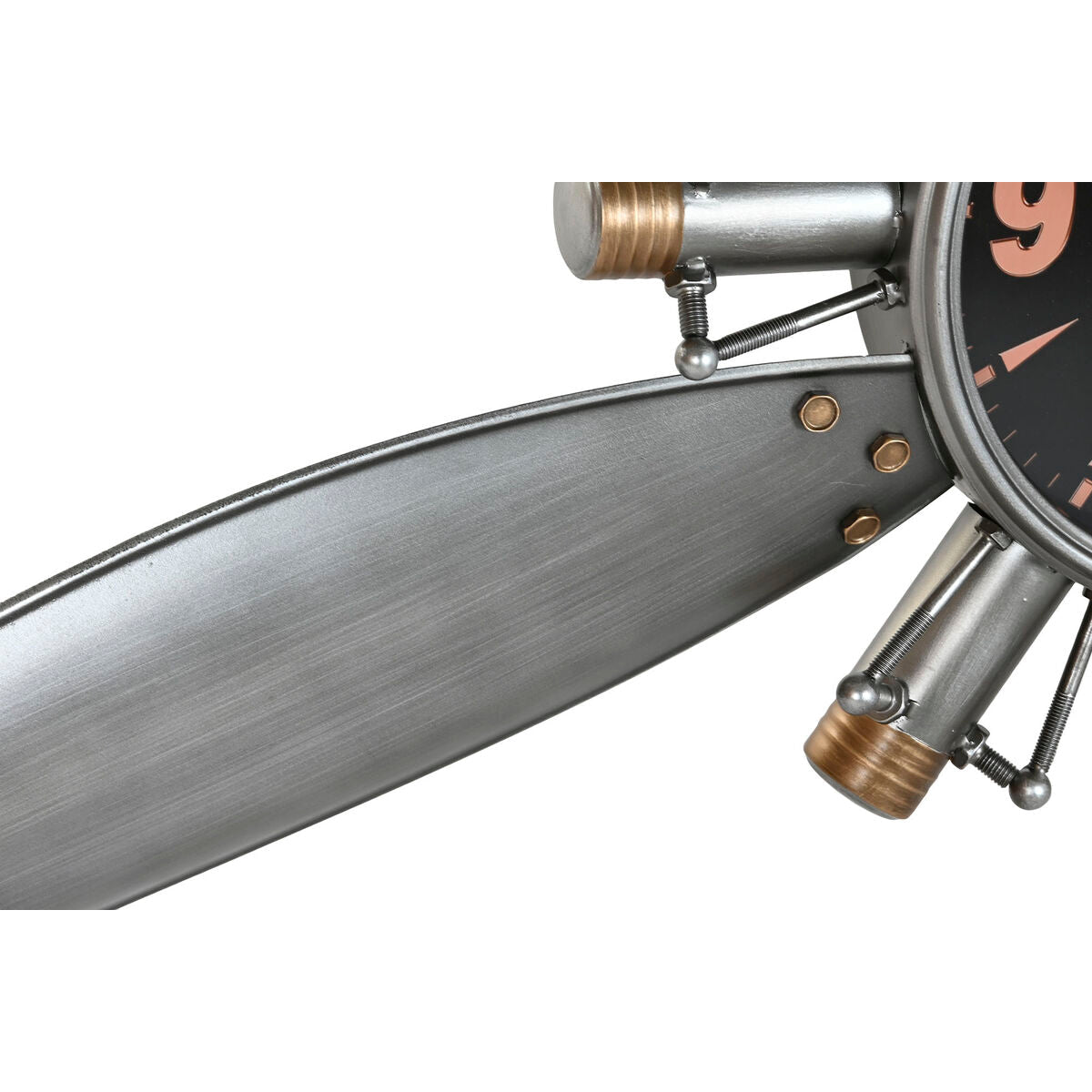 Reloj de pared ESPRIT Home, hélices de metal dorado y plateado, vintage, 121 x 7 x 106 cm