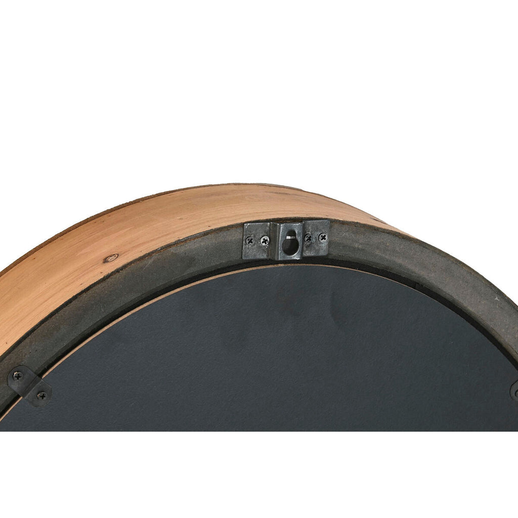 Relógio de Parede Home ESPRIT Prateado Natural Metal Cristal madeira de pinho 50 x 8 x 68 cm