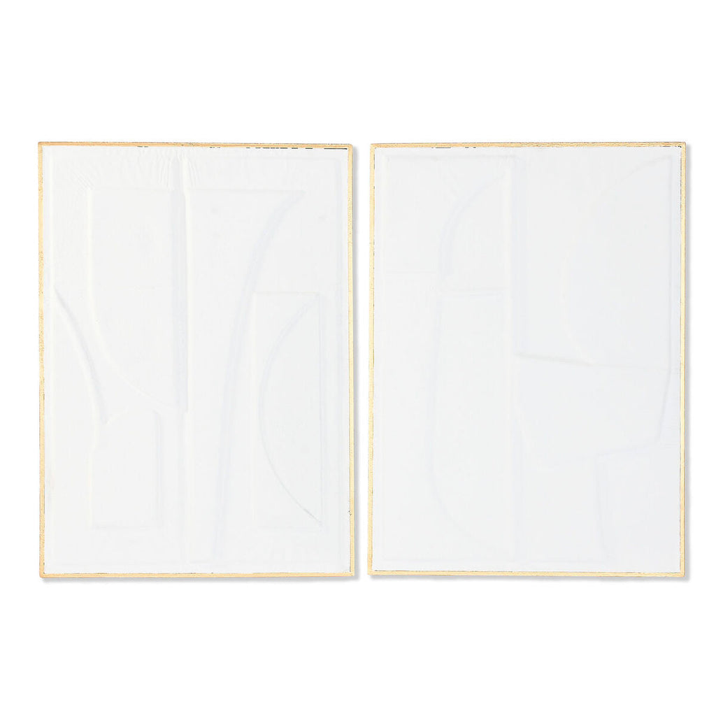 ESPRIT White Gold Abstract Wall Decor 72.7 x 2.5 x 100.5 cm (2 Units)