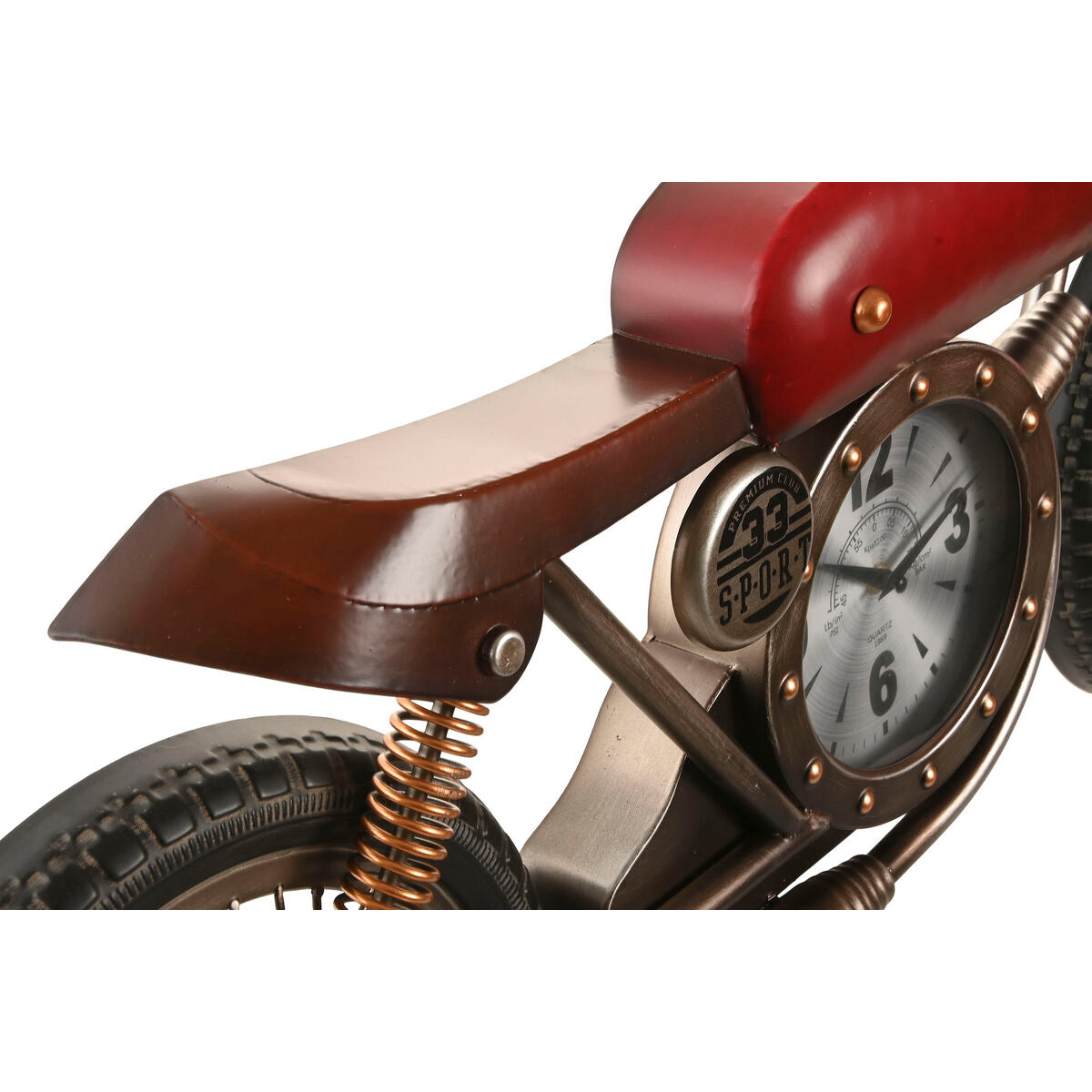 ESPRIT Home Wall Clock, Red Gold, PVC Metal, Vintage Style, 95 x 12 x 43.5 cm