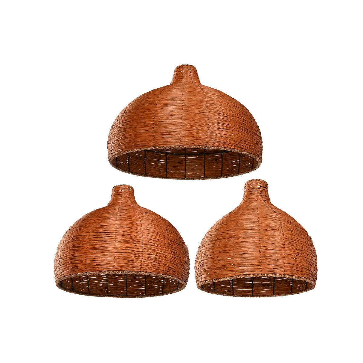 Abajur Home ESPRIT Catanho escuro 70 x 70 x 50 cm (3 Peças)