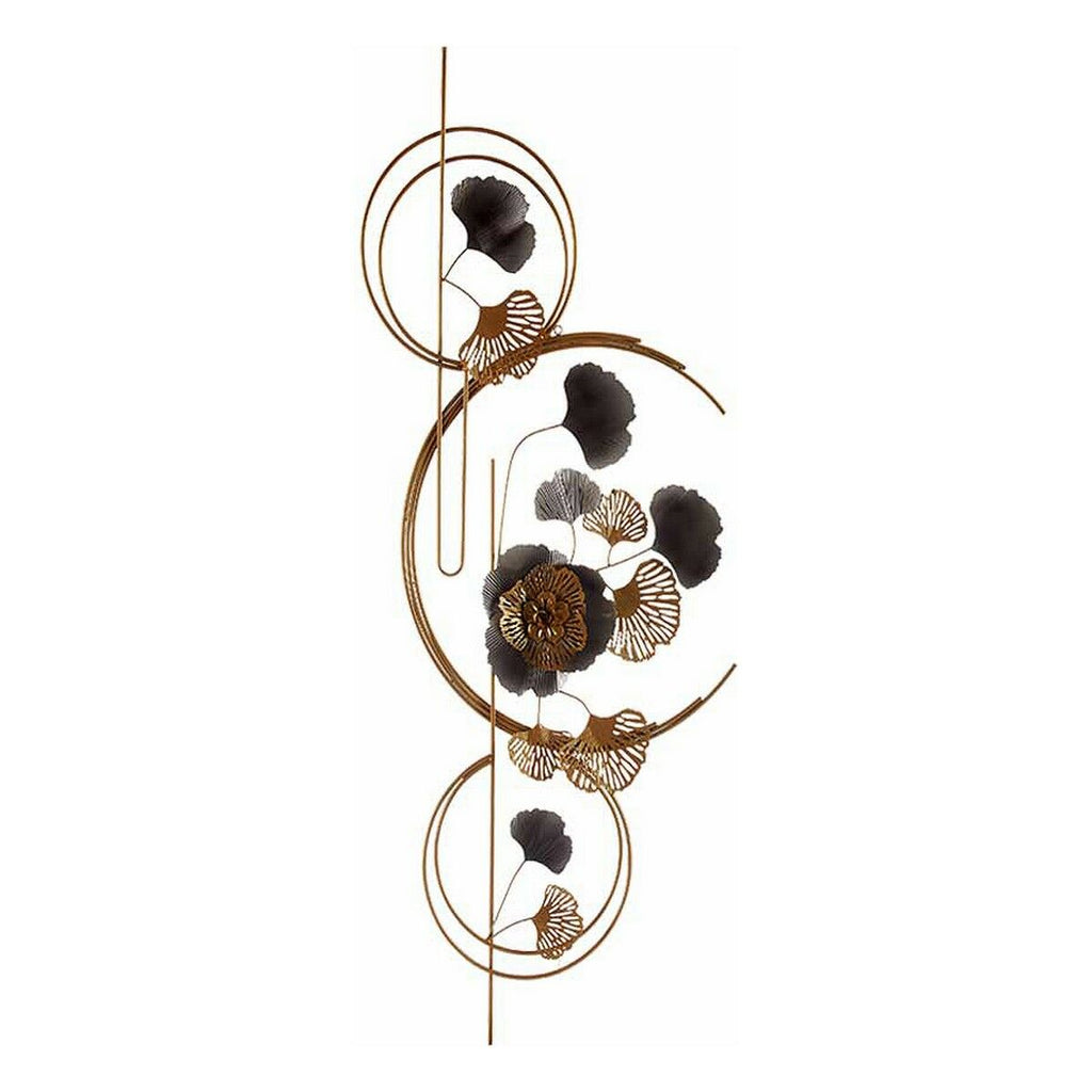 Bloemen Hanging Wall Art, Gold Metal, Copper Finish (60 x 150 x 7.5 cm)