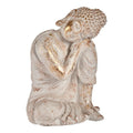 Decorative Garden Figure Ibergarden CC20446 White Gold Polyresin 28.5 x 43.5 x 37 cm Buddha