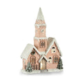 Decorative Christmas House Figure, Lightweight LED, Pink, White, Brown, Green, Magnesium, 21 x 77 x 48 cm