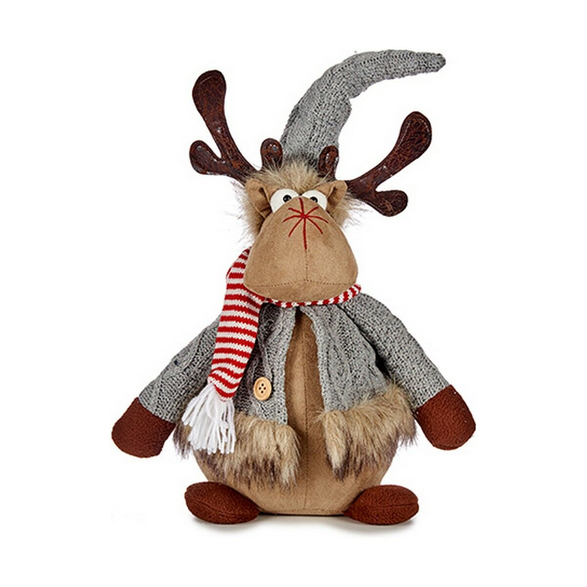 Christmas Reindeer Gray Brown 15 x 43 x 19 cm
