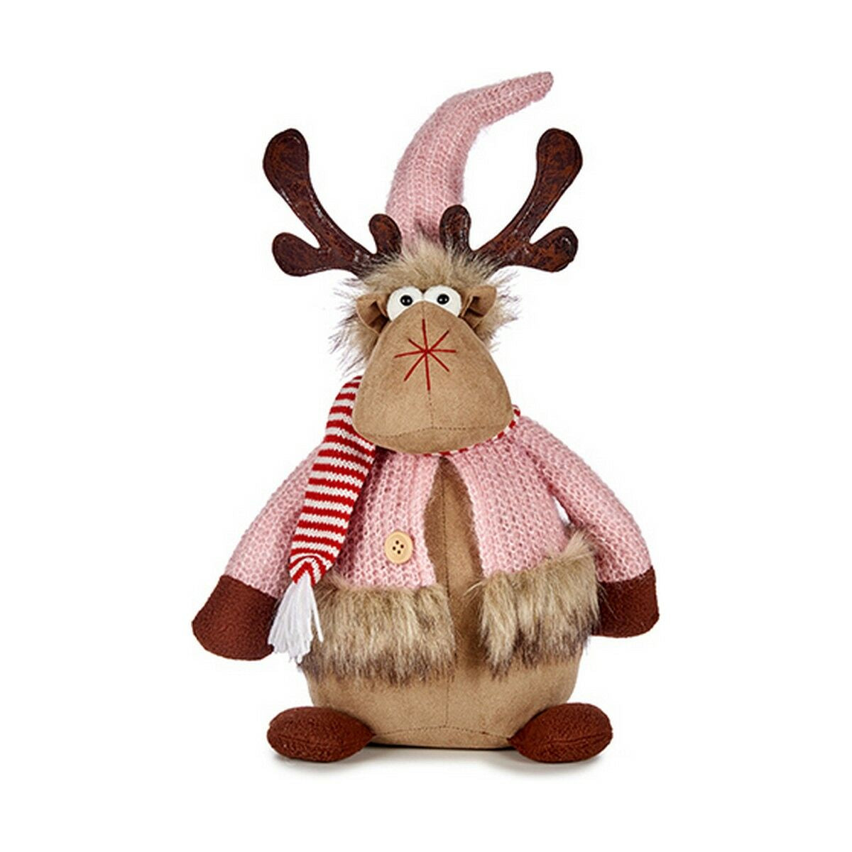 Pink Brown Christmas Reindeer 15 x 43 x 19 cm