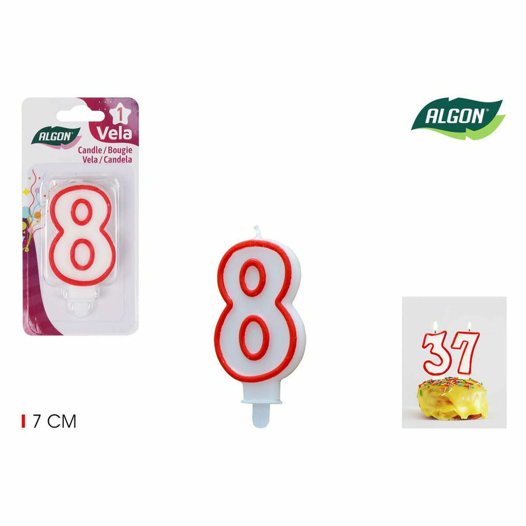 Conjunto de Velas Algon Vermelho (36 Unidades)