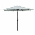 Marbueno Steel Umbrella with 8 Ribs, 270 cm, Polyester, White, for Garden, Pool, and Terrace.