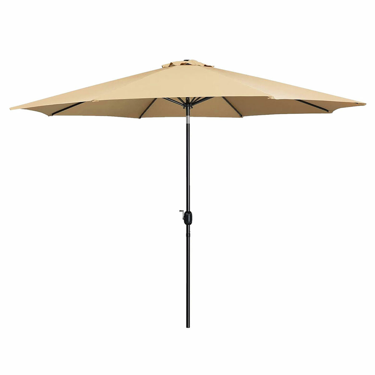 Marbueno Steel Umbrella with 8 Ribs, 300 cm, Polyester, Brown, for Garden, Pool, and Terrace.