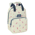 Nait Nait Coches Mochila Escolar Beige 20 x 28 x 8 cm