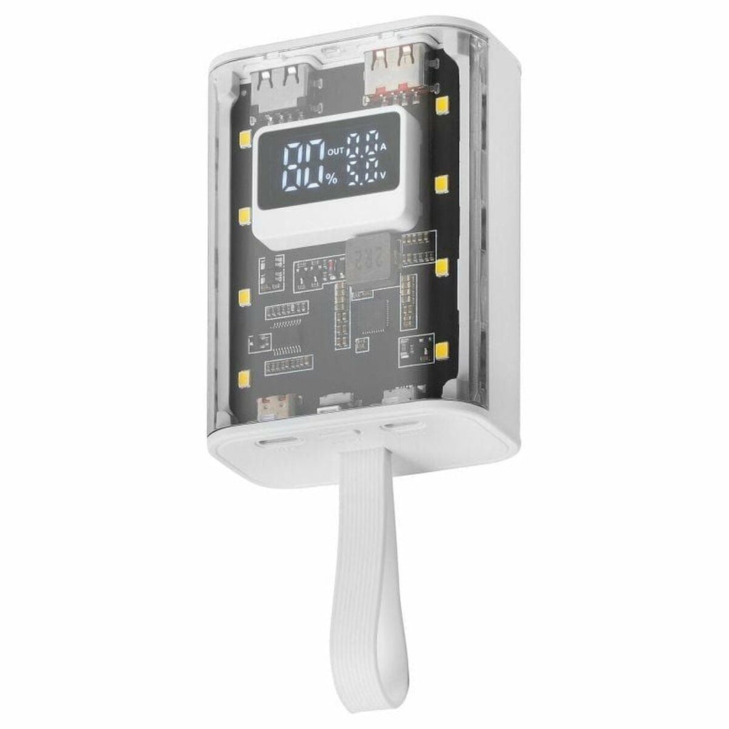 Batería externa Mars Gaming MPK10KW blanca de 10000 mAh