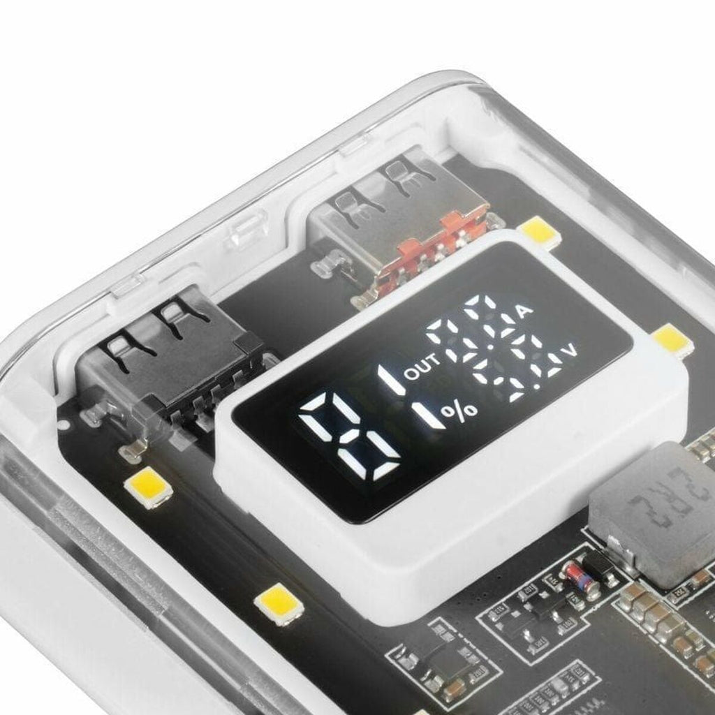 Batería externa Mars Gaming MPK10KW blanca de 10000 mAh