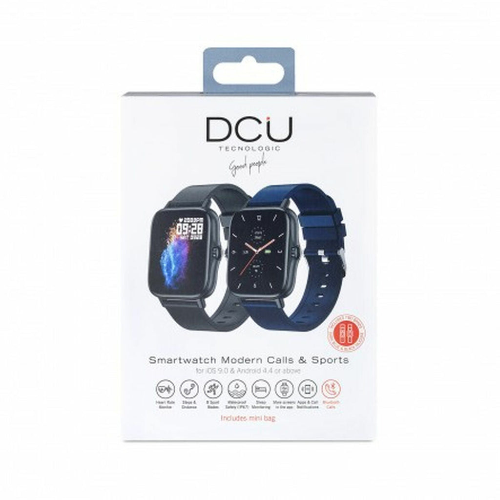DCU Modern Calls &amp; Sport Smartwatch 1.7" Navy Blue 28mm 1" Blue Black Black/White