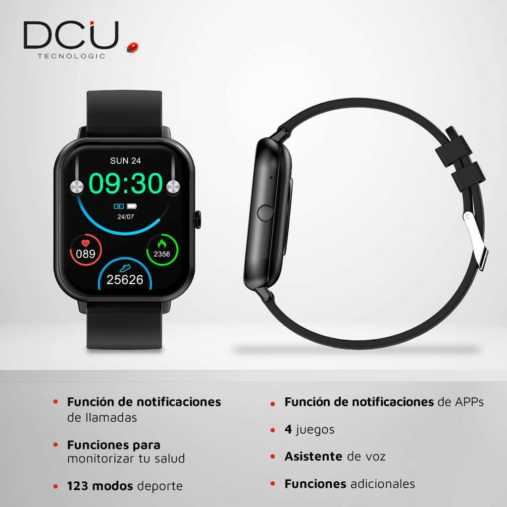 Smartwatch DCU CURVED GLASS PRO 1.83 "Black