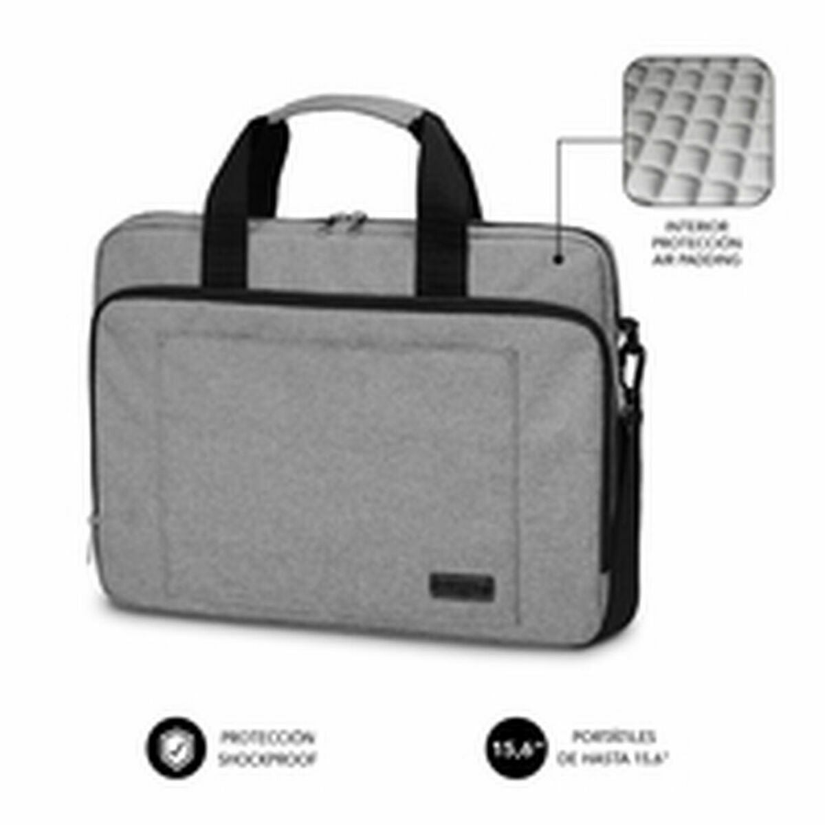 Estuche para portátil Subblim AIR PADDING gris de 15,6''
