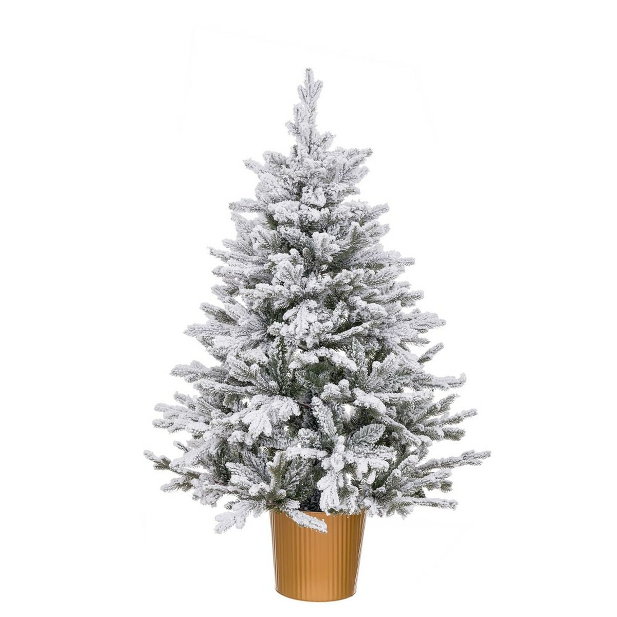 Snowy Christmas Tree, Gold Polyethylene, 58 x 58 x 90 cm