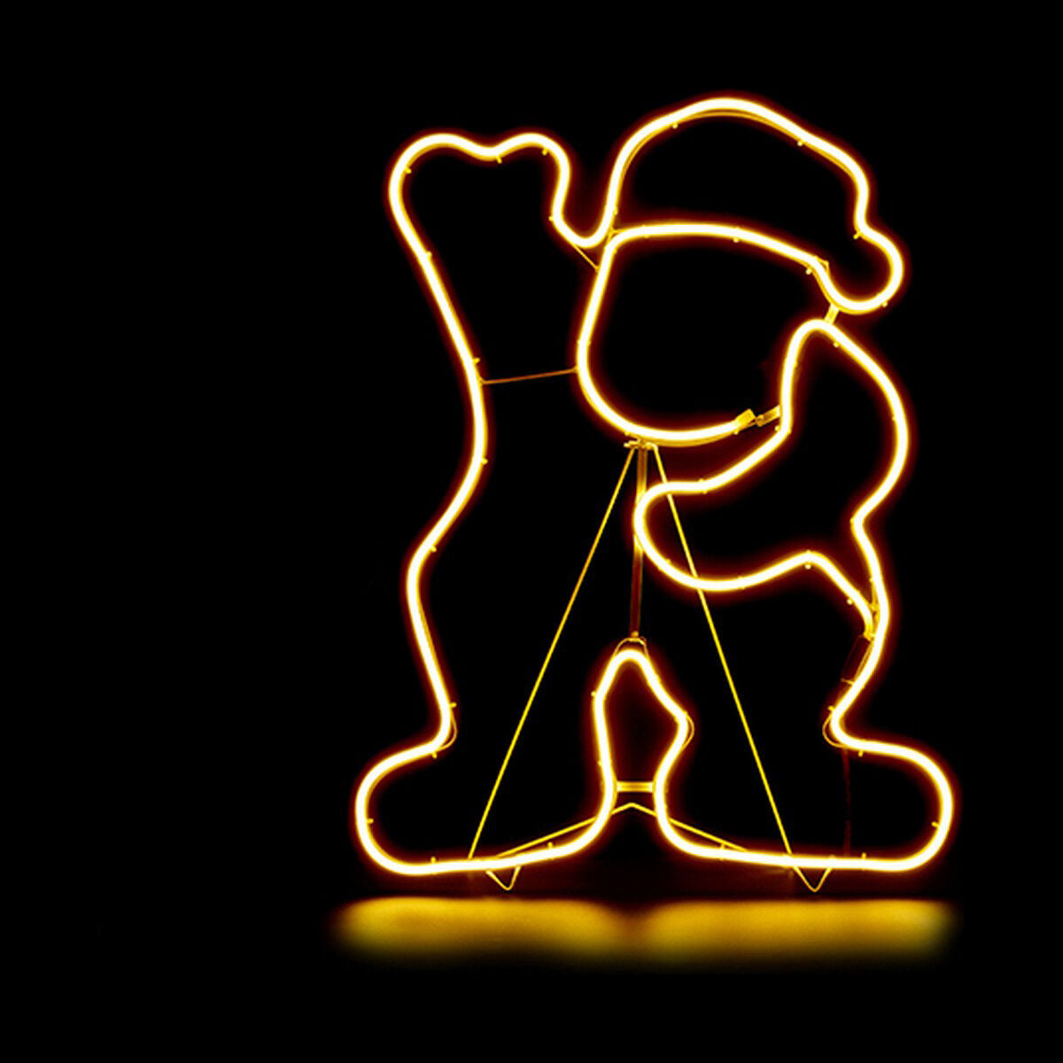 Yellow Santa Claus, Metal, Plastic, 39 x 14 x 51 cm