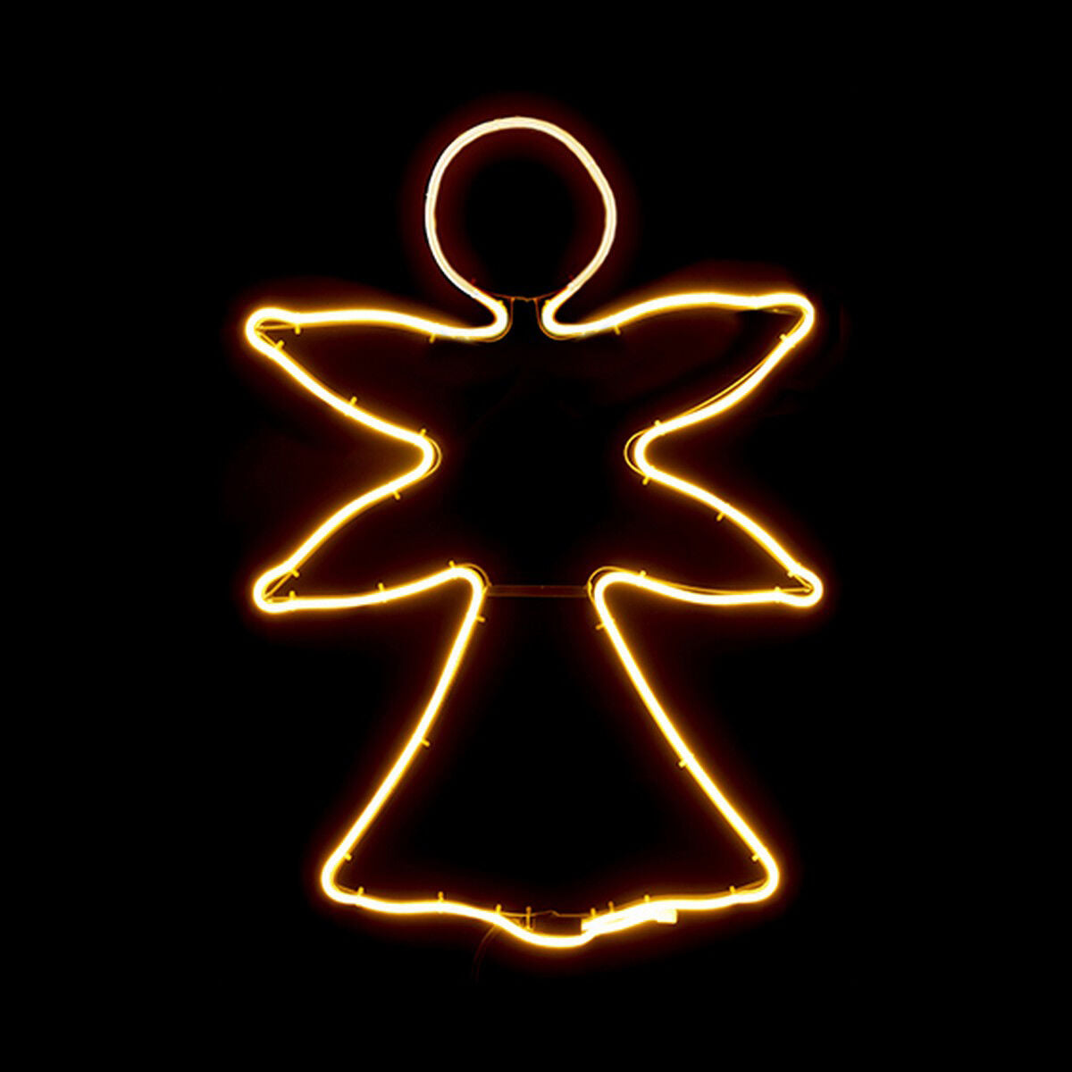 Yellow Metal Plastic Angel Christmas Ornament 52 x 1.5 x 72 cm