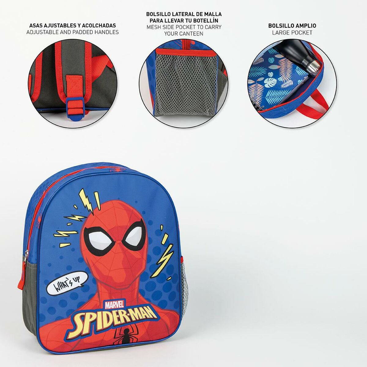 Mochila Escolar Spider-Man Azul 8,0 x 30,0 x 25,0 cm