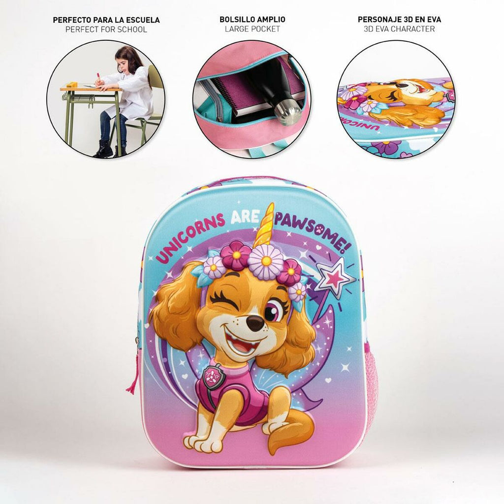 Mochila Escolar The Paw Patrol Cor de Rosa 25,0 x 31,0 x 10,0 cm